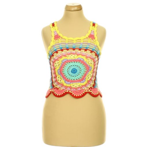 Shein színes horgolt top