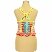 Shein színes horgolt top