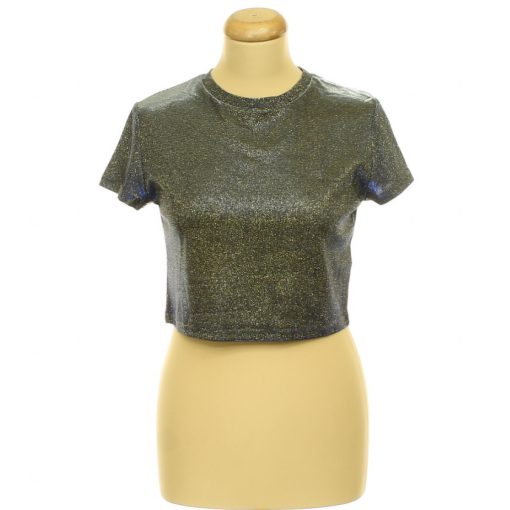 New Look aranycsillámos kék top