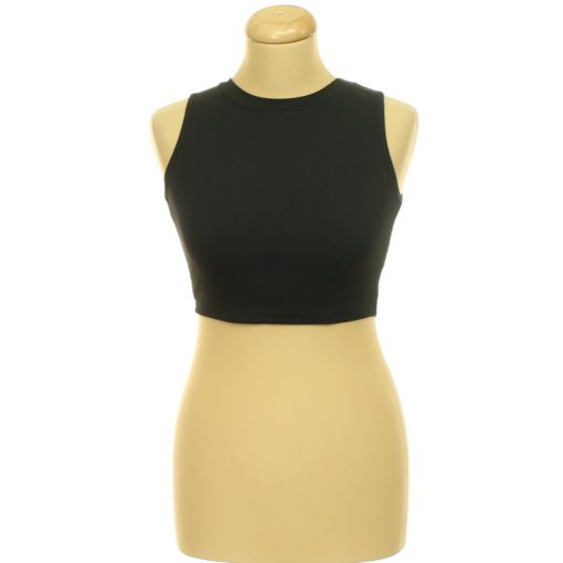 Shein fekete bordázott top