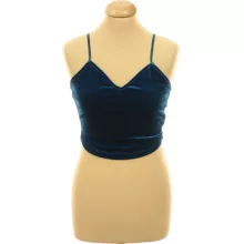 Shein türkiz bársony top