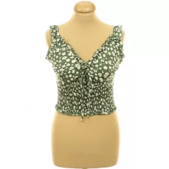 Shein mintás khakizöld top