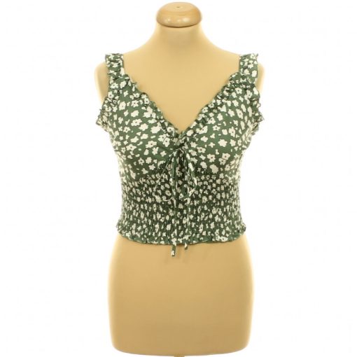 Shein mintás khakizöld top