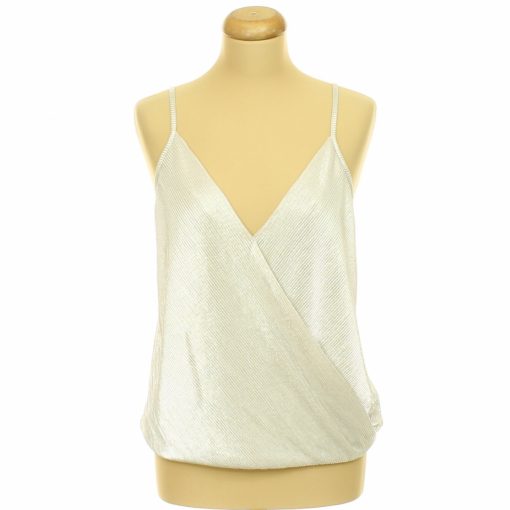 Miss Selfridge pezsgőszínű pliszírozott felső