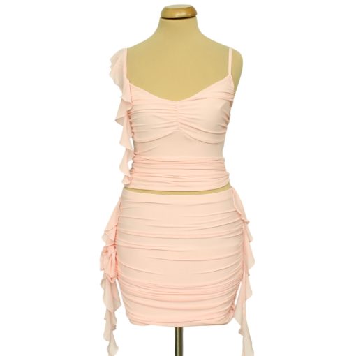 Shein ráncolt top-szoknya szett