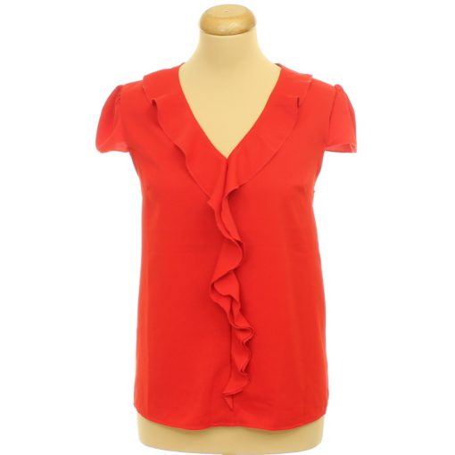Shein fodros piros blúz