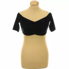 Missguided sötétkék bársony top