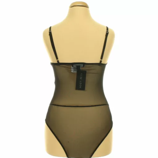 New Look hímzett fekete necc body
