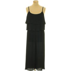 Quiz pliszírozott fekete overál