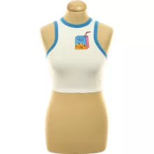 Primark mintás fehér top
