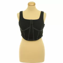 DenimCo fekete farmer top