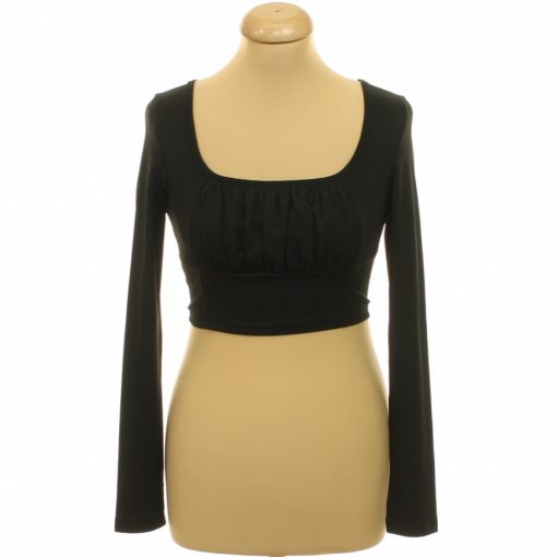 Shein ráncolt fekete top