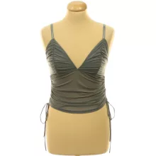 Divided ráncolt necc top