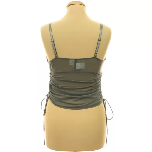 Divided ráncolt necc top