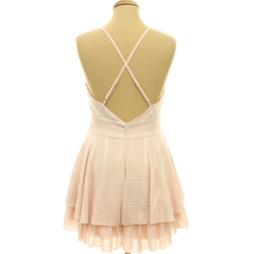 Simplee kockás fodros overál