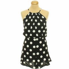 Shein pöttyös fekete overál