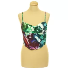 Pretty Little Thing mintás corset top