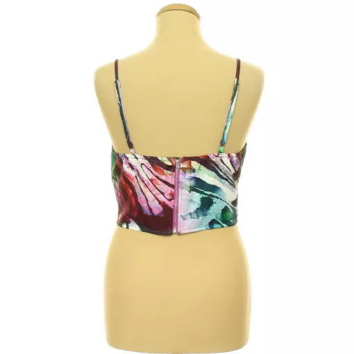 Pretty Little Thing mintás corset top