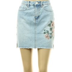New Look hímzett kék farmer szoknya
