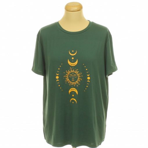 Shein mintás zöld póló