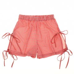 Kockás piros rövidnadrág