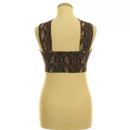 Shein mintás barna top
