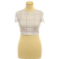 Divided kockás lila necc top