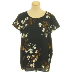 Vero Moda virágmintás fekete blúz