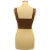 Barna műbőr corset top