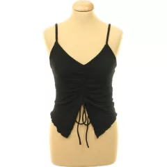 Primark ráncolt fekete top