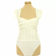 Pretty Little Thing krémszínű body
