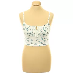 Shein virágmintás fehér top