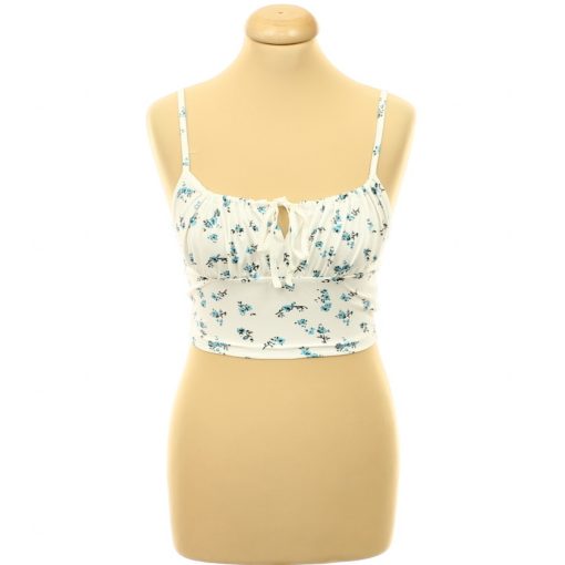Shein virágmintás fehér top