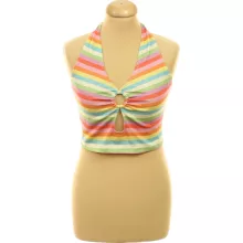 Primark színes csíkos csillámos top