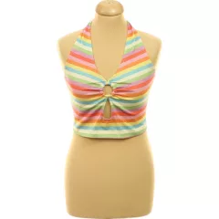 Primark színes csíkos csillámos top