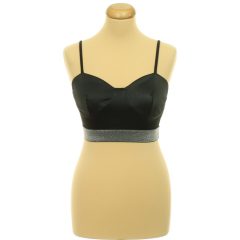 Shein fekete szatén top