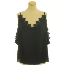 Shein csipkés fekete blúz