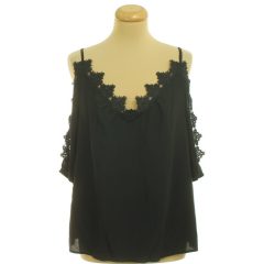 Shein csipkés fekete blúz