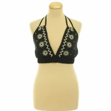 Shein hímzett fekete top