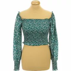 Shein gumírozott virágmintás blúz