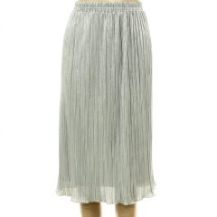 Pliszírozott ezüst színű szoknya