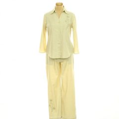 Hímzett len ing-nadrág szett