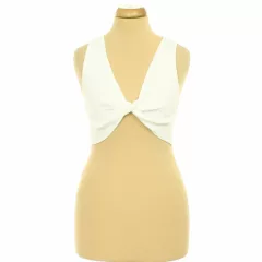 Bershka csavart fehér top