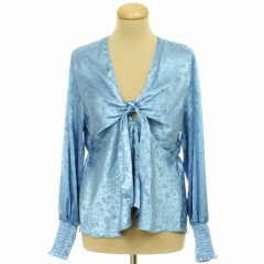 River Island mintás kék szatén blúz