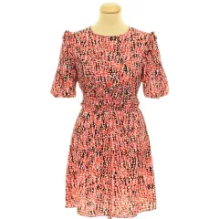 Topshop mintás piros ruha