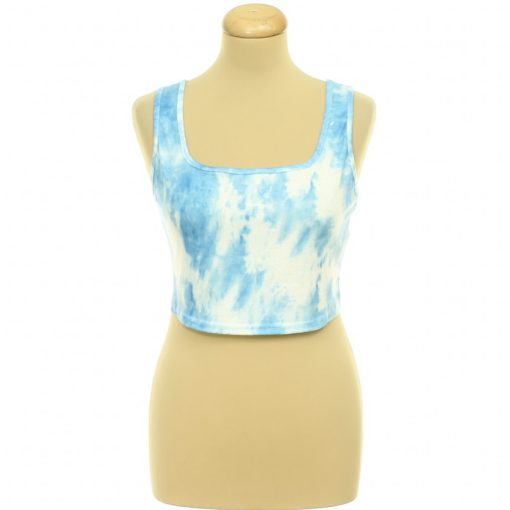 Shein batikolt kék top