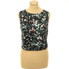 Mintás fekete sport top