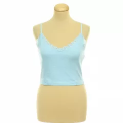 Stradivarius csipkés kék top