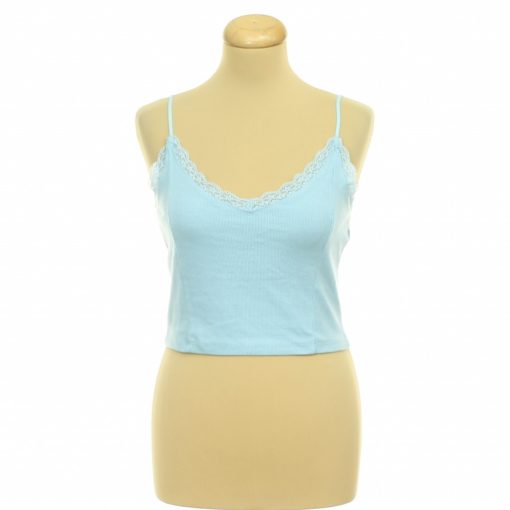 Stradivarius csipkés kék top