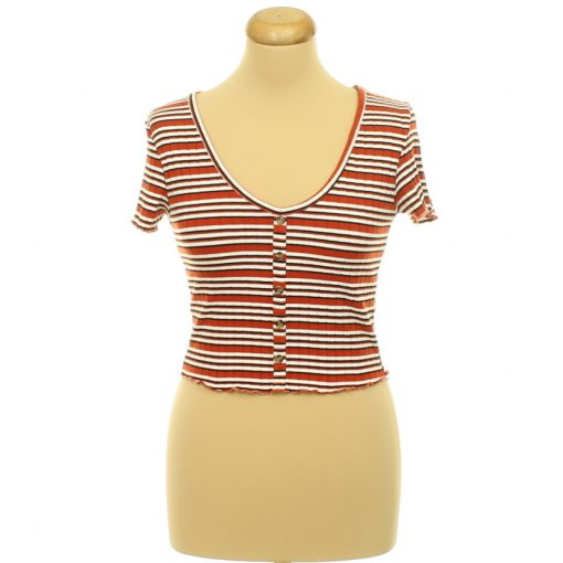Primark álgombos csíkos top